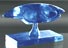 art glass sculpture Dreaming Blue -crystal, art sale